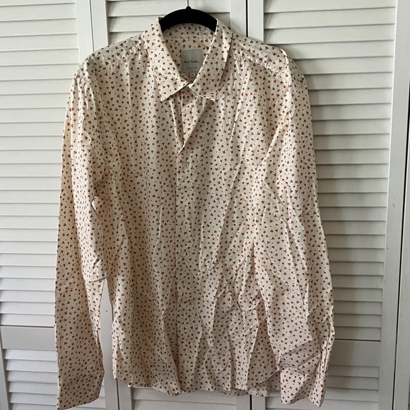 Paul Smith Other - Paul Smith Cream Shirt with Micro-Oranges Pattern size XL like new